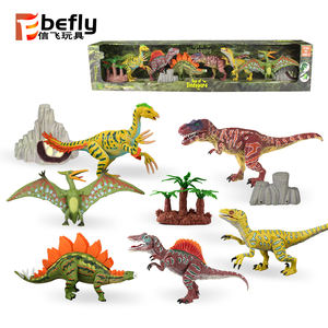 9 pièces <span class=keywords><strong>de</strong></span> figurines <span class=keywords><strong>de</strong></span> dinosaures réalistes en plastique <span class=keywords><strong>de</strong></span> 5 à 9 pouces, Dinosaurio Juguetes avec mâchoires mobiles - Product Image 5