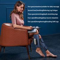 Machine de massage des jambes Massage électrique à pression d'air pour le mollet Compresseur d'air thermique Masseur de jambes pour la circulation sanguine et la relaxation