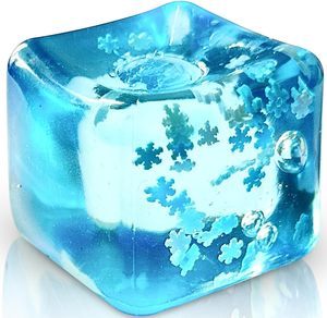 Cubo de Hielo Azul Antiestrés, Cubo Sensorial, Juguetes Blandos, Copos de Nieve, Bola de Azúcar para Apretar, para Niños y Niñas - Product Image 1