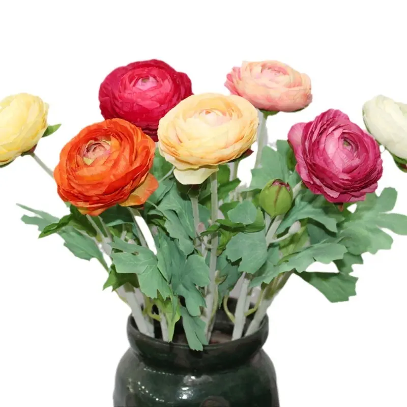 Đáng yêu Nhân Tạo Hoa thời trang hoa ranunculus hoa nhân tạo trang trí đám cưới