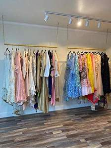 高品质可调高度创意重型不锈钢链条服装挂架用于服装店 - Product Image 6