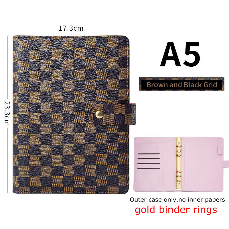 Raccoglitore A5 marrone + rosa + oro
