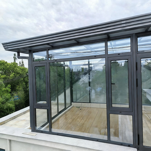 Kit de véranda moderne préfabriqué Yuantai en aluminium avec double vitrage trempé, incliné, étanche, personnalisé, pour villa autoportante 4 saisons - Product Image 3