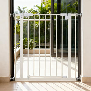 Barrière de sécurité pour animaux de compagnie en métal portable pour intérieur, barrières et enclos de qualité supérieure pour animaux de compagnie et bébés - Product Image 3