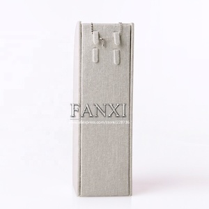 FANXI-Colgante de lino blanco cremoso para exhibición de Joyas, <span class=keywords><strong>expositor</strong></span> de collares para mostrador - Product Image 6