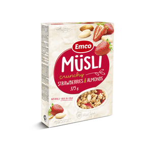 375g Hojuelas de Avena Altas en Fibra con Fresas y Almendras, Granola con Bayas Liofilizadas, Bajo en Carbohidratos, Sin Azúcar, Cereal Crujiente para Desayuno para Adultos - Product Image 3