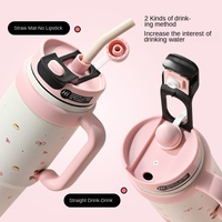 Agent d'achat de boissons Nouvelle tasse à eau à motif mignon de grande capacité Thermos Big Mac de grande valeur avec ventouse Article ménager