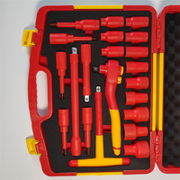 S683-21 SFREYA VDE 1000V boîtier d'outils d'isolation isolé double couleur 21 pièces kit de clé à douille
