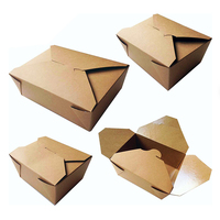 Boîte à emporter en papier kraft personnalisée avec votre propre logo pour restaurant, boîte à pain en carton, acceptation des commandes