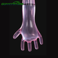Gants jetables en PE extra-longs 90cm/117cm, manchette longue, nouveaux produits, qualité alimentaire, gants en plastique transparent VET(pe)