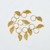 Bague Coquillage Feuille d'Or Leeons, Perles Métalliques Tressées, Pendentif Flocon de Neige, Accessoires de Coiffure pour Tresses, Perruques et Dreadlocks, Personnalisables