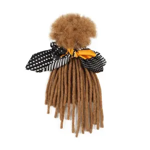 Prezzo all'ingrosso 100% capelli umani fatti a mano completi all'uncinetto trecce uomo nero donna afro 10 fili per pacchetto dreadlock extension