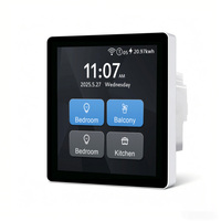 Interruptor de Luz Inteligente de Alta Calidad Tuya Wifi Zigbee Wifi Mesh de Pantalla Completa de 1/2/3/4 Botones para Cortinas, Compatible con Smart Living, Alexa y Google