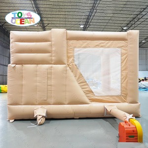 <span class=keywords><strong>Castillo</strong></span> Inflable Color Beige Durazno con Tobogán, <span class=keywords><strong>de</strong></span> Uso Seco y Húmedo, para Niños, Ideal para Alquiler en Fiestas - Product Image 5