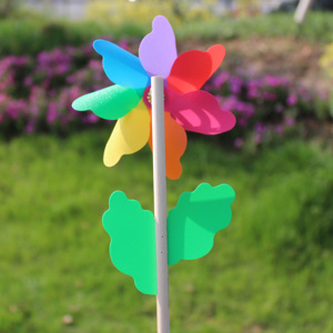 Cối xay gió bằng gỗ 12cm, trang trí tiệc ngoài trời bằng nhựa đầy màu sắc, cối xay gió truyền thống cho trẻ em - Product Image 4