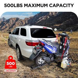 Type de mise à niveau <span class=keywords><strong>Support</strong></span> d'<span class=keywords><strong>attelage</strong></span> de charge <span class=keywords><strong>Support</strong></span> de porte-<span class=keywords><strong>moto</strong></span> <span class=keywords><strong>Support</strong></span> de porte-vélo Scooter Accessoire Porte-bagages arrière avec rampe de chargement - Product Image 2