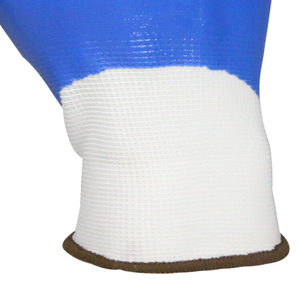 MaxiPact Logo personnalisé Vente en gros 15G Gants en nitrile sableux à double trempage Gants en nitrile bleu lisse entièrement enduits pour l'étanchéité - Product Image 6