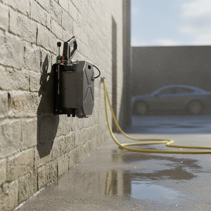 Idropulitrice Professionale a Parete 2200W per Uso Domestico, Lavaggio Auto con Cannone Schiumogeno e Kit di Pulizia Multidiffusore - Product Image 1