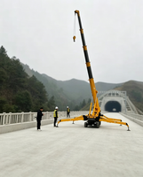 Mini-grue araignée articulée pour l'installation de câbles aériens