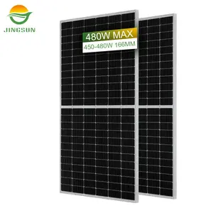 景顺耐用太阳能电池板450w 480w 144电池高转换效率太阳能电池板长期使用
