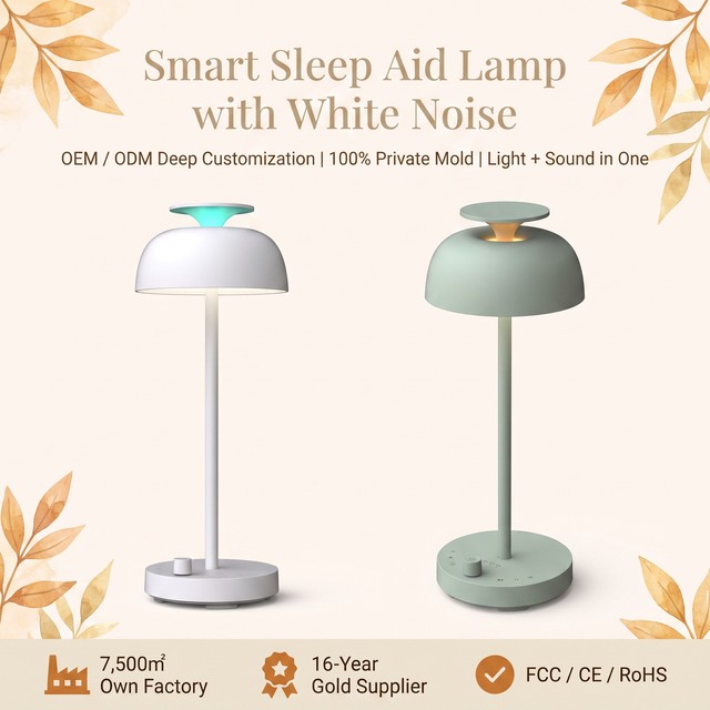 New Design White Noise Machine LED Night Light Sleep Aid Portable Sound Machine for Kids and Adults Sleep Music Aid Machine