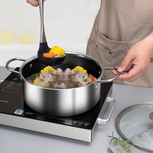 Ensemble de 5 ustensiles de cuisine modernes et classiques en acier inoxydable, casseroles et poêles industrielles pour la cuisine (vente en gros) - Product Image 6