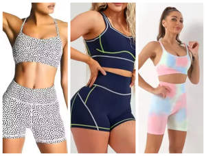 Büyük boy kadın spor Yoga seti 2-piece Sling egzersiz seti toptan kadın Fitness şortu Set - Product Image 2