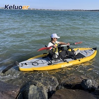 Kayak à pédales en PVC, canoë/kayak individuel pour la pêche, bateau à pédales rapide