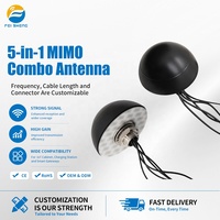 Antenne combinée 4G LTE GNSS WiFi MIMO avec cinq sorties de câble pour routeur de communication automobile et applications de suivi de flotte