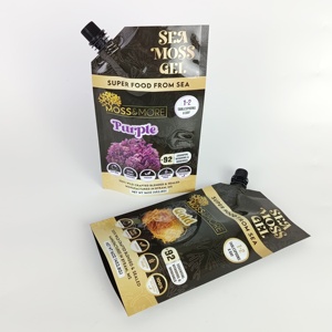 BPA ฟรีถุงใส่น้ำแบบพับได้พร้อมพวยออกแบบได้เองถุงบรรจุเจลมอสทะเล - Product Image 3