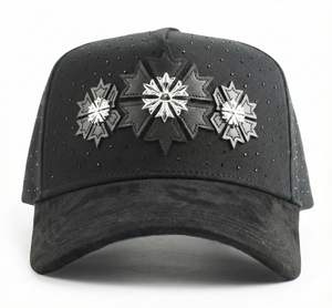 قبعة دارك نيبولا إل بارباس عالية الجودة من المصمم، قبعة بيسبول رياضية واسعة الحافة من الجلد المدبوغ، قبعات إل بارباس مطرزة - Product Image 4