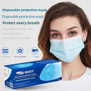 Masker Respirator tiga lapisan tidak ditenun, masker pelindung debu bernapas Untuk dewasa - Product Image 2