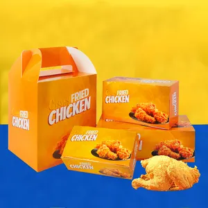 Boîte de poulet frit en papier à prix au comptant Emballage de restauration rapide Europe FC0 FC1 FC3 FC4 Boîtes de taille standard pour poulet frit