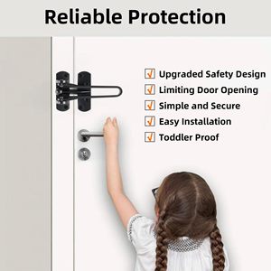 Kẽm Hợp Kim Gỗ Hàng Rào Trượt Pháp Cửa Khách Sạn Đu Thanh Cửa Bảo Vệ Cửa Chốt Khóa - Product Image 5