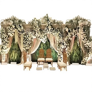 Sillas de Mandap para Bodas Hindúes Reales, Juego de Sillas de Mandap para Bodas Gujarati, Sillas de Mandap Tradicionales para Bodas Indias, EE. UU. - Product Image 1