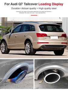 SYPES para Audi Universal A3 A4 <span class=keywords><strong>A5</strong></span> A6 A7 Q3 Q4 Q5 Q6 Q7, tubos de escape de coche, punta de escape de acero inoxidable 304, punta de silenciador de rendimiento - Product Image 3