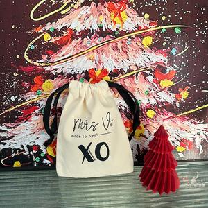 Personalized 100% Cotton Muslin Jewelry <b>Pouch</b> Customized Cotton Canvas <b>Drawstring</b> Bag - Product Image 5