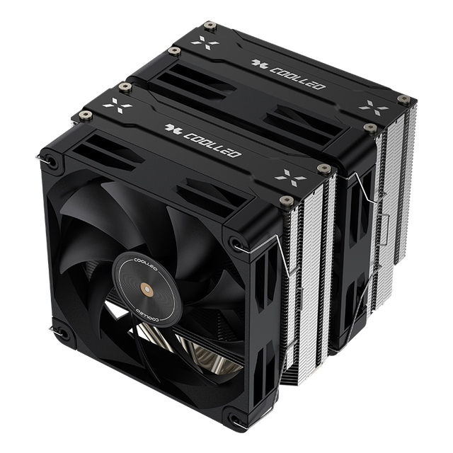 COOLLEO Koolio Yitian B60T Performance Edition V2 Dual Tower Computer Case Cooler Dual Fans Six Heat Pipes Mirror-Finished