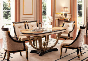 Bobini — ensemble de Table rectangulaire, or et noir, de luxe, parfait pour la salle à manger - Product Image 5