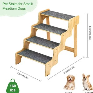 Cross-border wooden dog climbing <b>ladder</b>, tiered pet stairs, small dog assistive uphill stairs, pet climbing <b>ladder</b>, dog - Product Image 2
