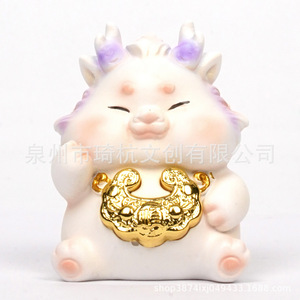 แม่เหล็กติดตู้เย็นรูปสัตว์น่ารัก ทำจากเรซิ่นสังเคราะห์ ของตกแต่งสำหรับของขวัญปีใหม่จีน ของประดับตกแต่งบนโต๊ะ - Product Image 4