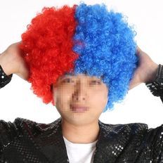 Parrucca da ballo per festa rossa e blu grande Pogle Design elegante per pane - Product Image 1