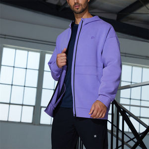 Chaquetas <span class=keywords><strong>DE</strong></span> <span class=keywords><strong>TRABAJO</strong></span> atléticas personalizadas Sudadera con capucha <span class=keywords><strong>de</strong></span> gran tamaño Hombres Sudaderas con cremallera frontal con bolsillo - Product Image 2