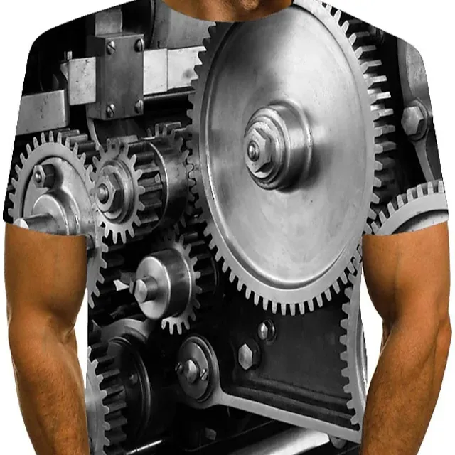 T-shirt 3D con motivo estivo traspirante t-shirt da uomo con design 3d stampe grafiche t-shirt Hiphop per uomo