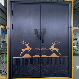 <span class=keywords><strong>Porte</strong></span> <span class=keywords><strong>d</strong></span>'<span class=keywords><strong>entrée</strong></span> de luxe en aluminium moulé pour villa résidentielle, <span class=keywords><strong>porte</strong></span> de sécurité antivol de luxe - Product Image 2