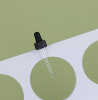 Capuchon compte-gouttes en caoutchouc et plastique pour pipette, couvercles jetables pour bouteilles en verre blanc noir avec pipette en caoutchouc