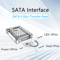Boîtier de disque dur SATA de 2.5 pouces baie de disquette échange à chaud aluminium support mobile boîtier d'ordinateur pour disque dur