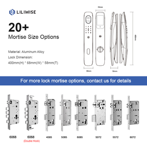 Liliwise Automatic Door Lock Cerraduras Digital Fingerprint Face <b>Camera</b> Push Pull Tuya Ttlock <b>Smart</b> Lock With Screen - Product Image 4