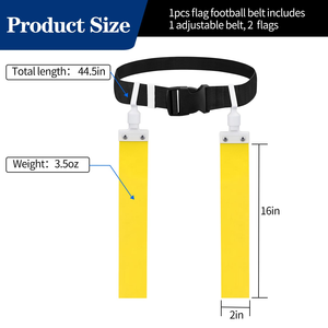 Kit de Fútbol Americano con Bandera Moderna, 2 Banderas por Cinturón, Set de Entrenamiento Deportivo al Aire Libre para Niños, Adolescentes y Adultos, Portátil, Perfecto para el Hogar Inteligente - Product Image 4