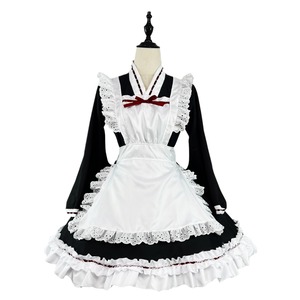 Japanese Cute Maid Outfit Cosplay Costume Plus Size Lolita Style White Black Apron Dress For Anime Role Play Spring 2024 - Product Image 4